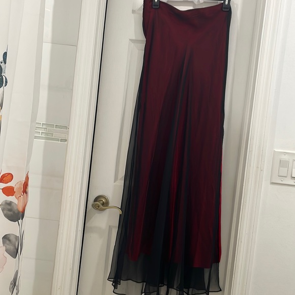Red and black Evening gown skirt with slits by Masquerade - Picture 1 of 5